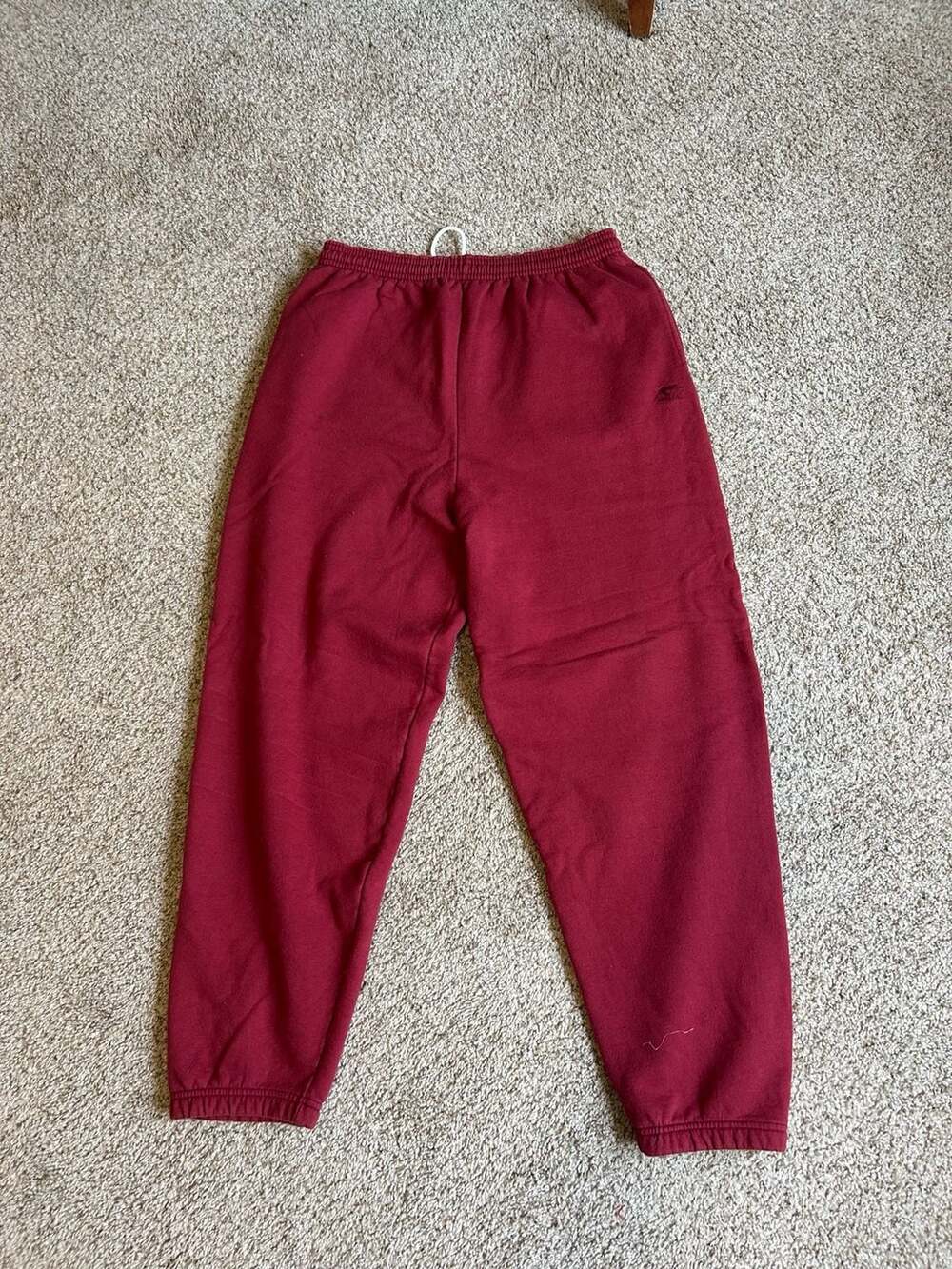 Starter Fleece Joggers Sweatpants Maroon Size L